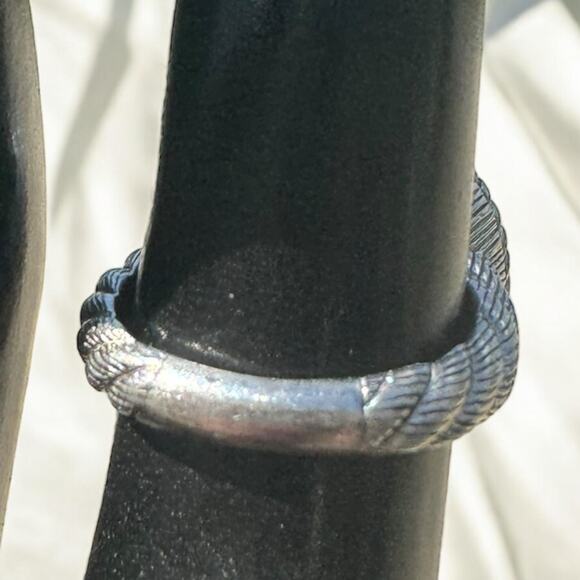 Judith Ripka 18K Gold and 925 Silver Gray Pearl and Aquamarine Cocktail Ring - Picture 9 of 13